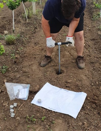 Soil sampling for moisture determination