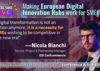 Mr. Nicola Bianchi, Service, Project and Partnership Manager, EDI DIH