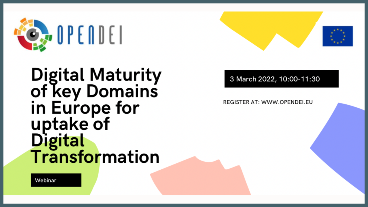 Digital maturity of key domains in Europe for uptake of Digital
